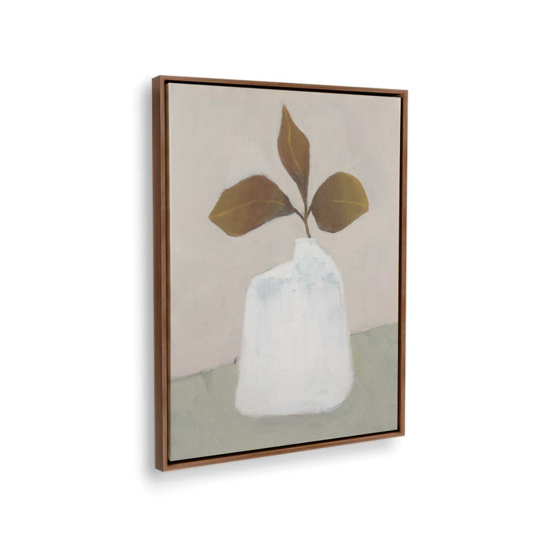 «Split Leaf Serenity» par Dogwood, L 12 po x H 16 po, Toile avec cadre, Brun