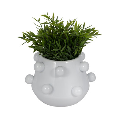 Sagebrook Home 8" White Ceramic Tapered Bubble Planter