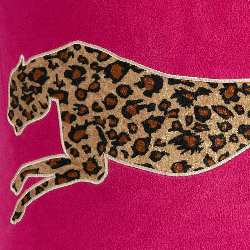 Juicy Couture Velvet Cheetah Plush Decorative Throw Pillows, Square 18", Hot Pink