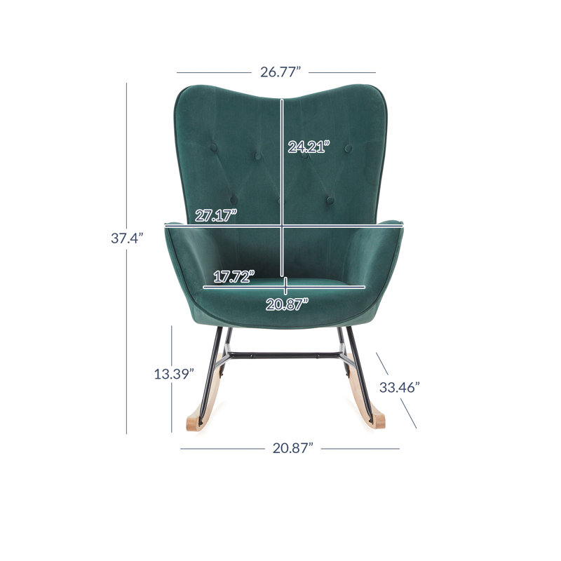 Chaise berçante Jamaia, Vert