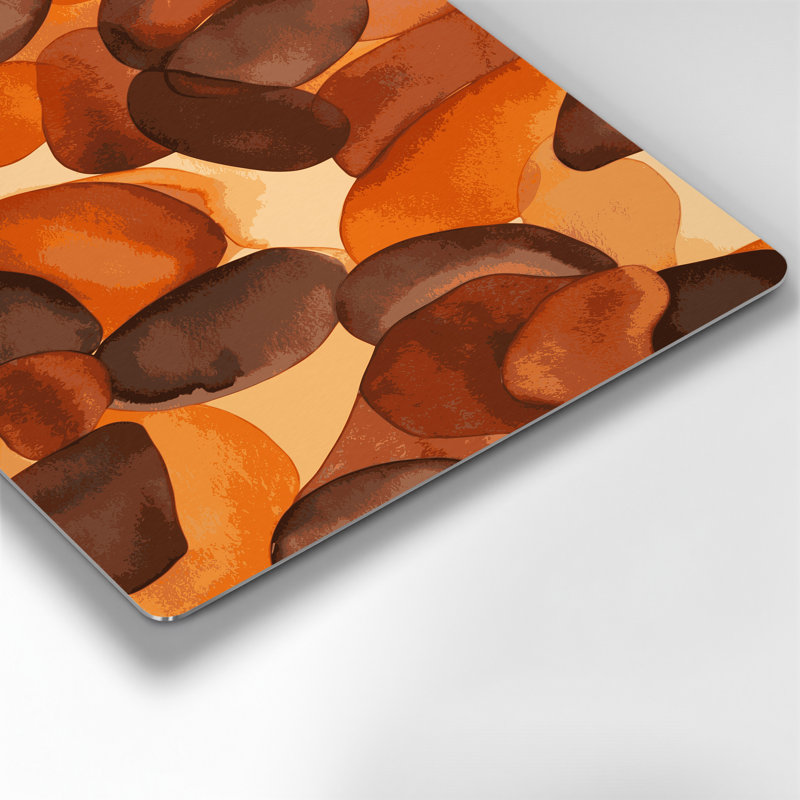 Abstract Watercolor 93 Brown Metal Wall Art, 11" H x 14" W