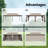 20 Ft. W x 10 Ft. D Metal with Steel Patio Gazebo-93569465