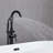 Freestanding Bathtub Faucet with Handheld Shower  40.12" High Swan Neck Spout  Matte Black Solid Brass  for Clawfoot Tub-129764432