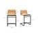 Aubrey Upholstered Counter Stool with Metal Frame