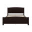 Grand lit plateforme en bois massif avec lattes de soutien - robuste, sans sommier, espresso-1257788953-1257789414