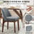 Bason 19.5" High Polyester Upholstered Dining Chairs with Solid Wood Legs-1230370803