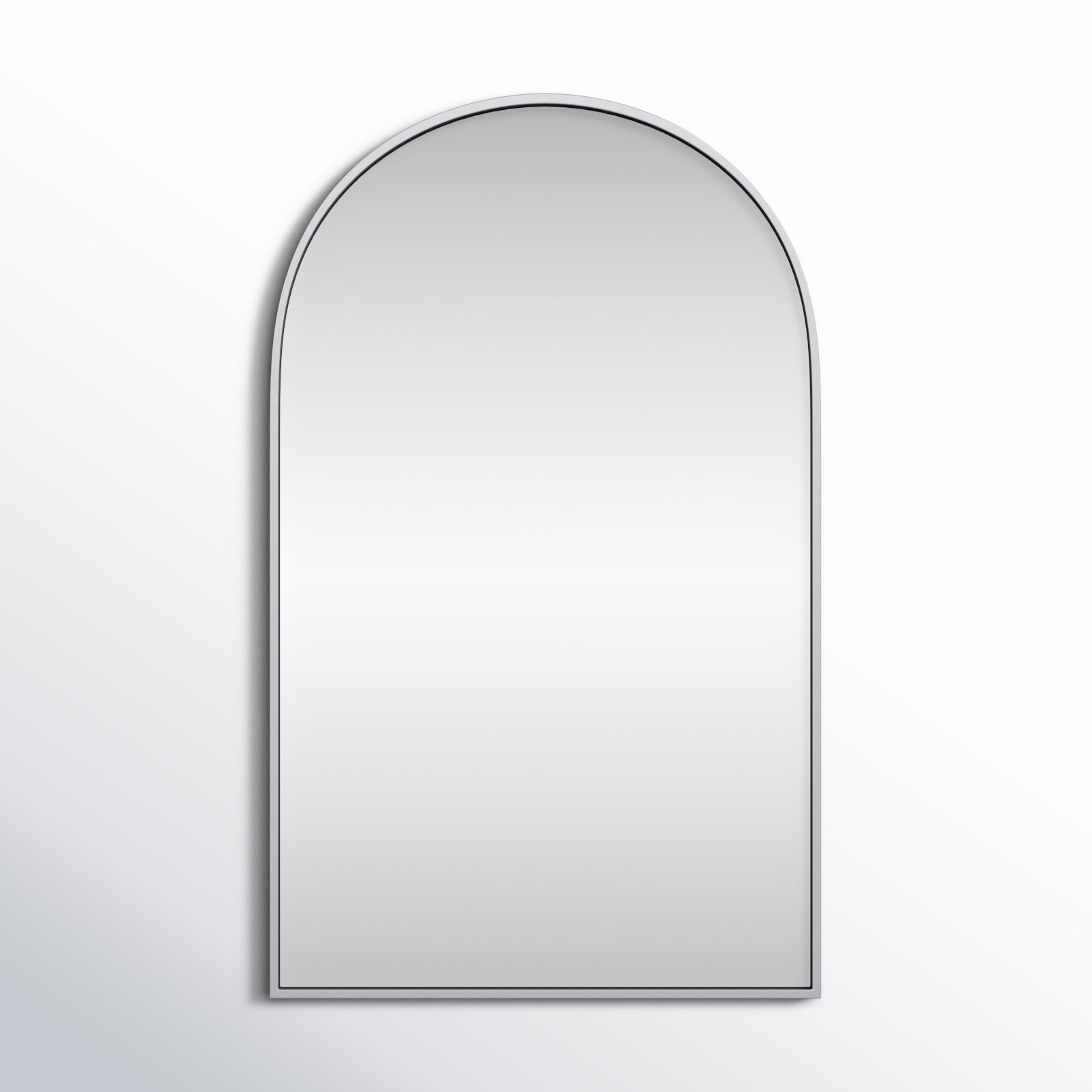 Sabine Metal Arch Wall Mirror, Silver, 36" x 22"