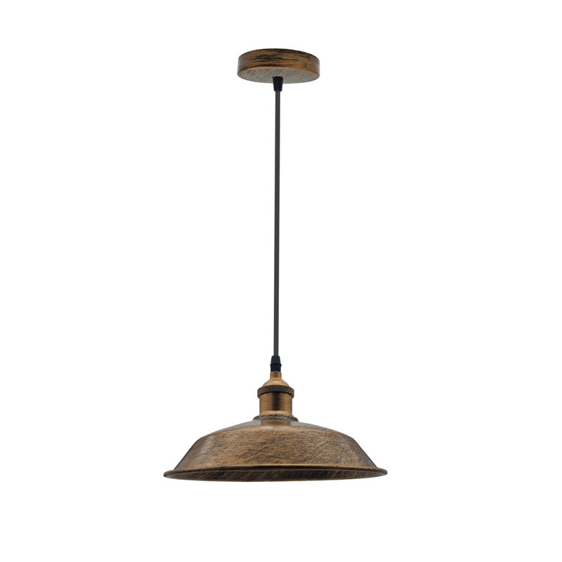 1 - Light Single Pendant, Brushed Copper