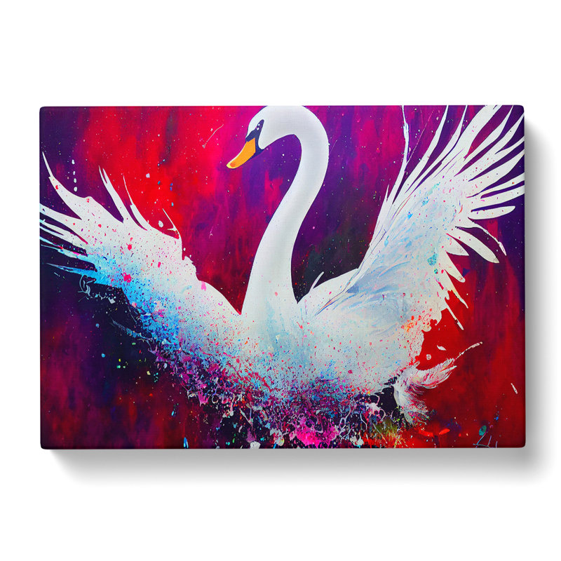 Swan Splash Vol.3 Abstract - Wrapped Canvas, 35cm H x 50cm W x 3cm D