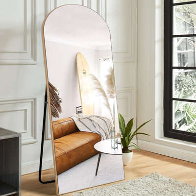 Osterman Wood Full Length Wall Mirror with Bracket