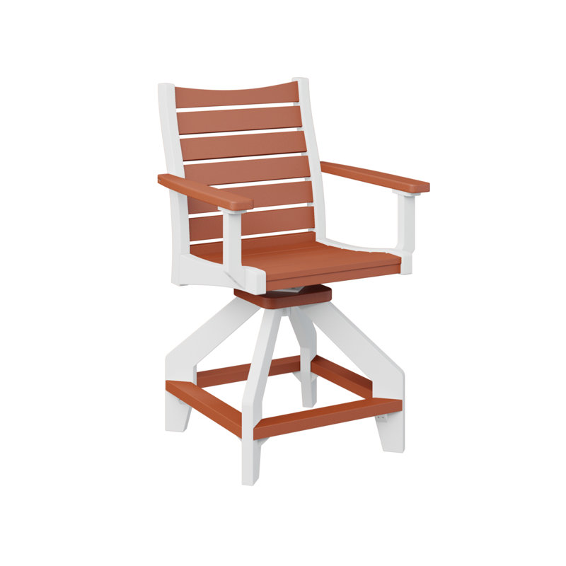Fauteuil de comptoir pivotant Berlin, Orange mangue, 22.5"