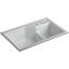 Indio® 33" L x 21.125" W Double Basin Undermount Kitchen Sink with Accessories-1855539257-1862850631