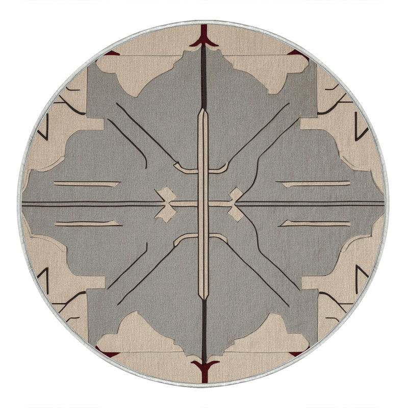 Planar Motion Rug, Round 6'