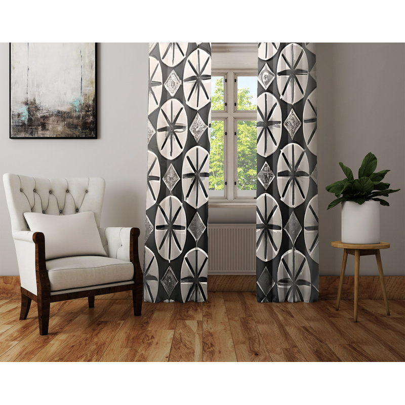 Rideau en polyester Amzie, L 40 po x L 52 po