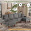 Modern Oversize 269cm 4-Seater Corduroy U-Shaped Sofa and Chaise With Solid Wood Legs-709428293