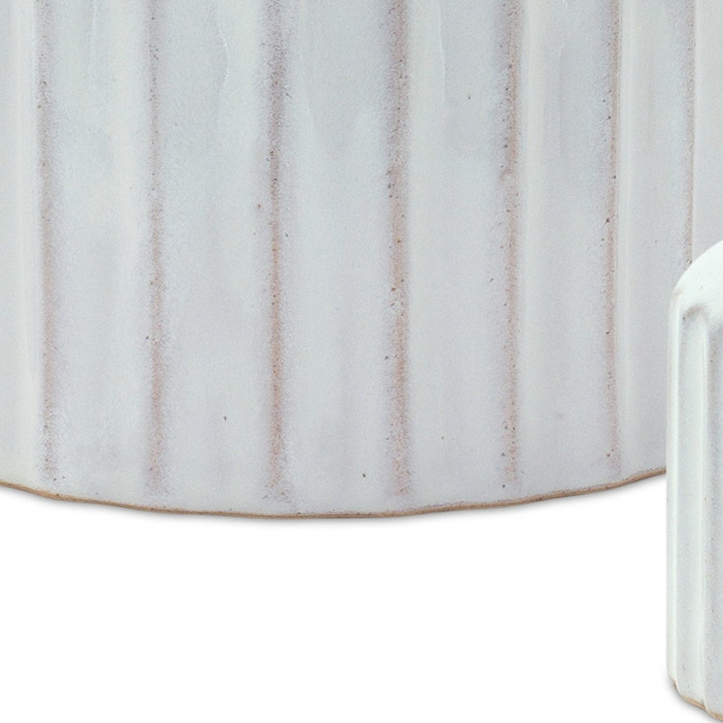 2 Piece Rawley White Porcelain Table Vase Set