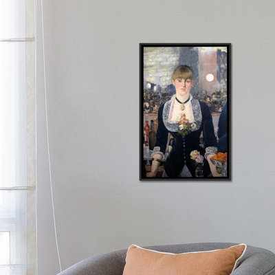 «A Bar at The Folies Bergere» par Edward Manet, reproduction d'art sur toile