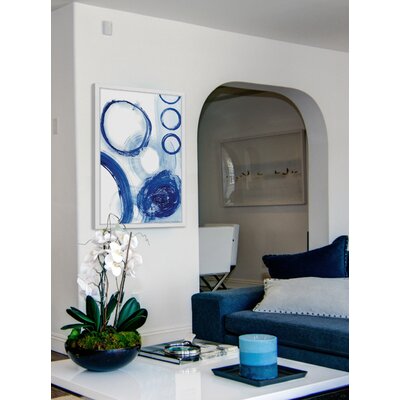 Blue Circle Study III' Framed Painting Print -  Marmont Hill, MH-WAG-258-NWFP-36