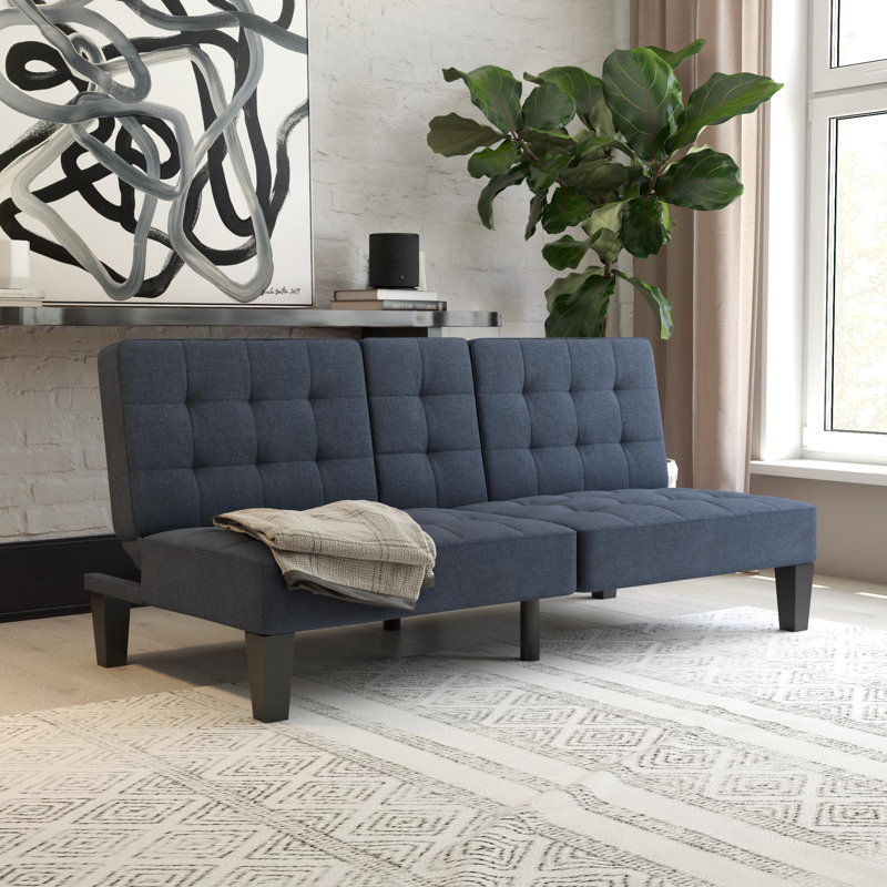 Alaira Full / Double 181.6cm Upholstered Convertible Sofa, Blue