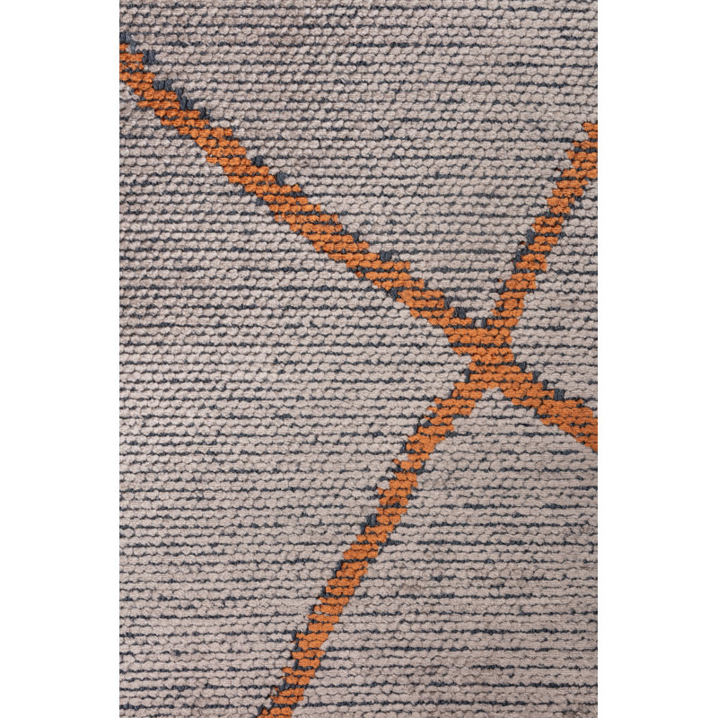 Tapis de luxe marocain orange / gris Rapture, Rectangle 7 pi 10 po x 11 pi 2 po