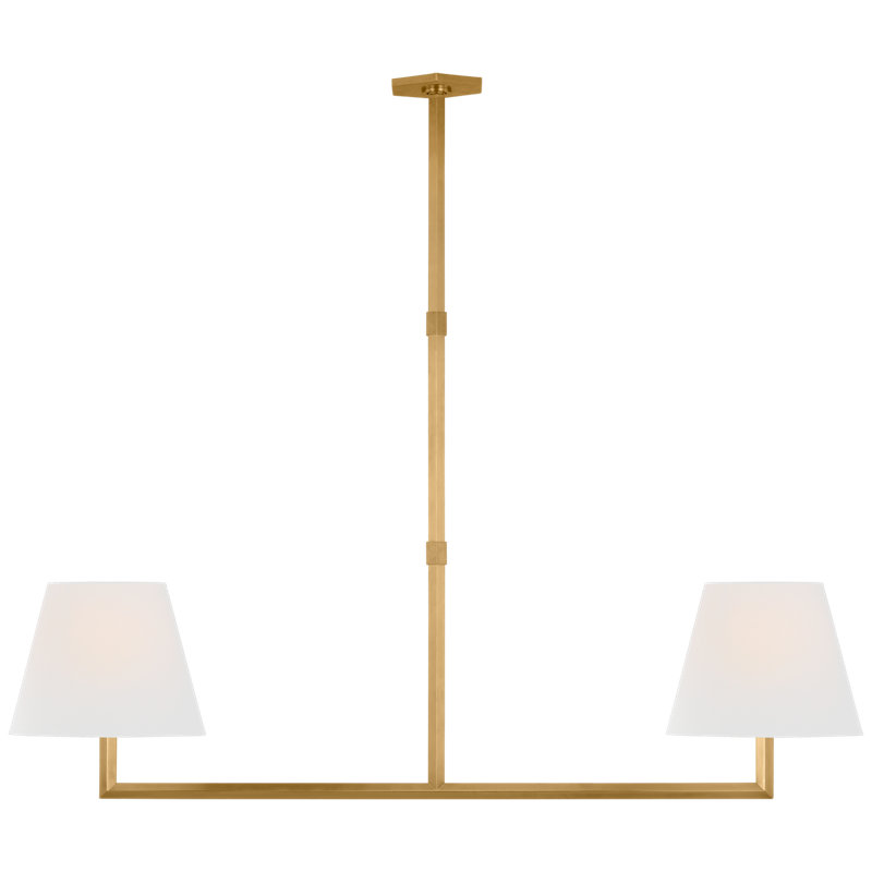 Olivier 2 - Light Chandelier, Hand-Rubbed Antique Brass