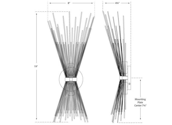 Kelly Wearstler Strada Small Sconce, Polished Nickel