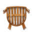 Chaise de salle à manger en acacia avec coussin Cove, ensemble de 2
