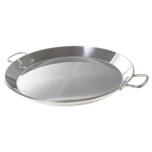 Poêle à paella en acier inoxydable à fond plat Garcima Induction