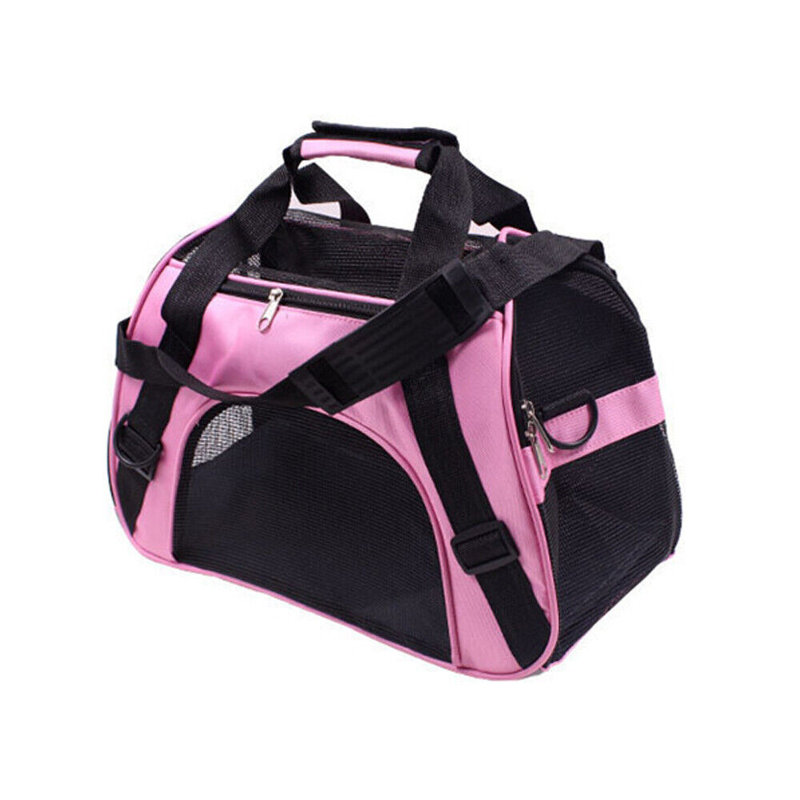 Sac de transport pour animaux de compagnie, Grand (H 13 po x l 9,6 po x P 20,5 po), Rose