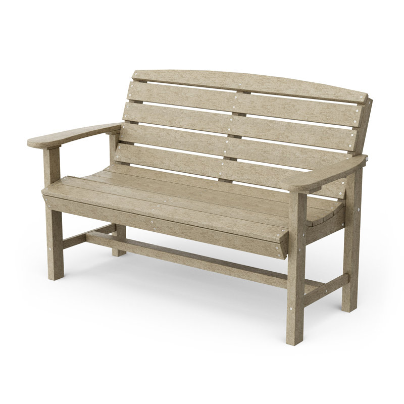 Classic Outdoor Bench, Weathered Wood