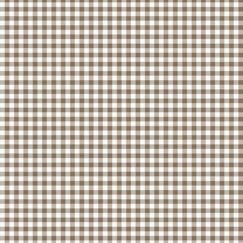 Papier peint à carreaux Gingham, Cacao