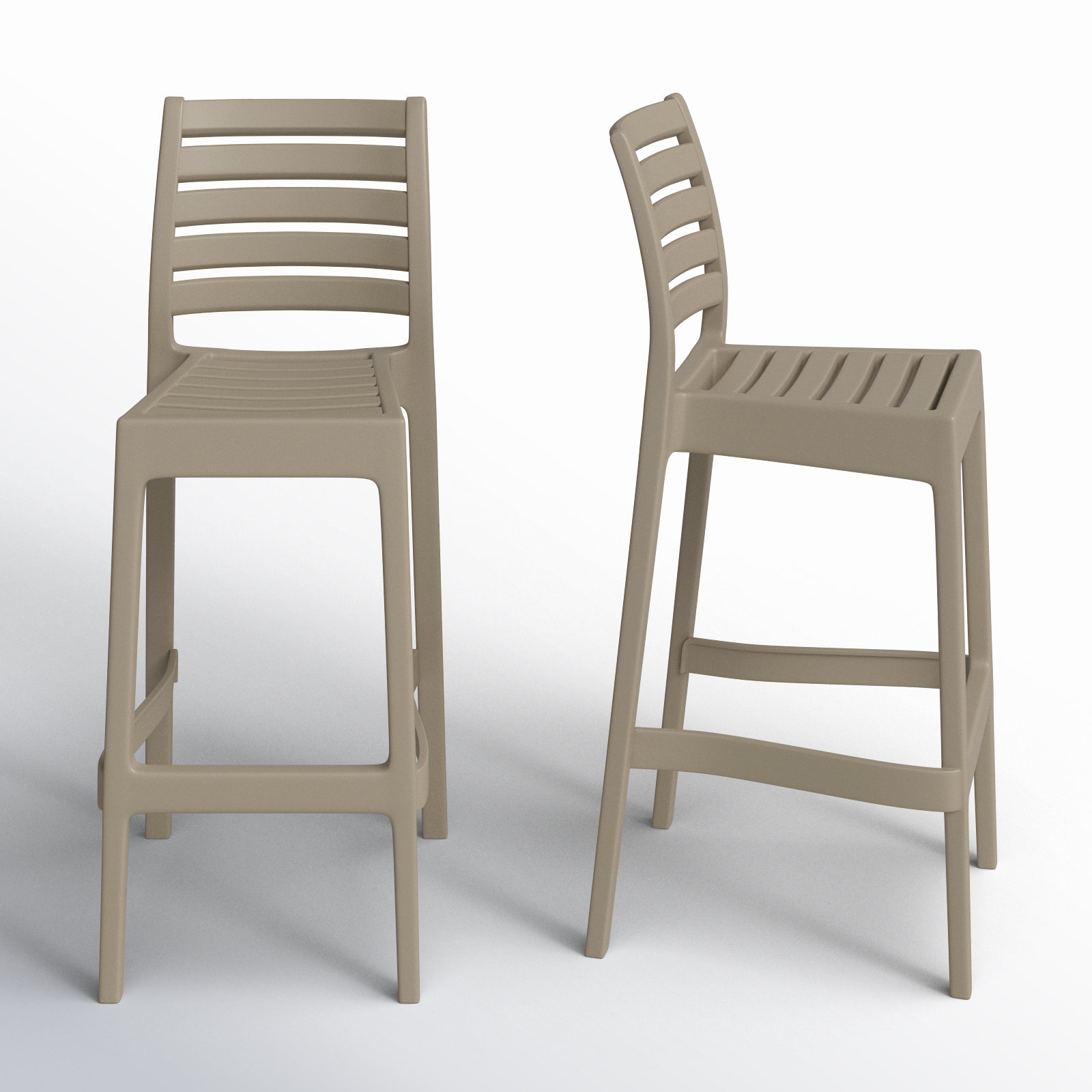 42.5'' Outdoor Bar Stool, Taupe