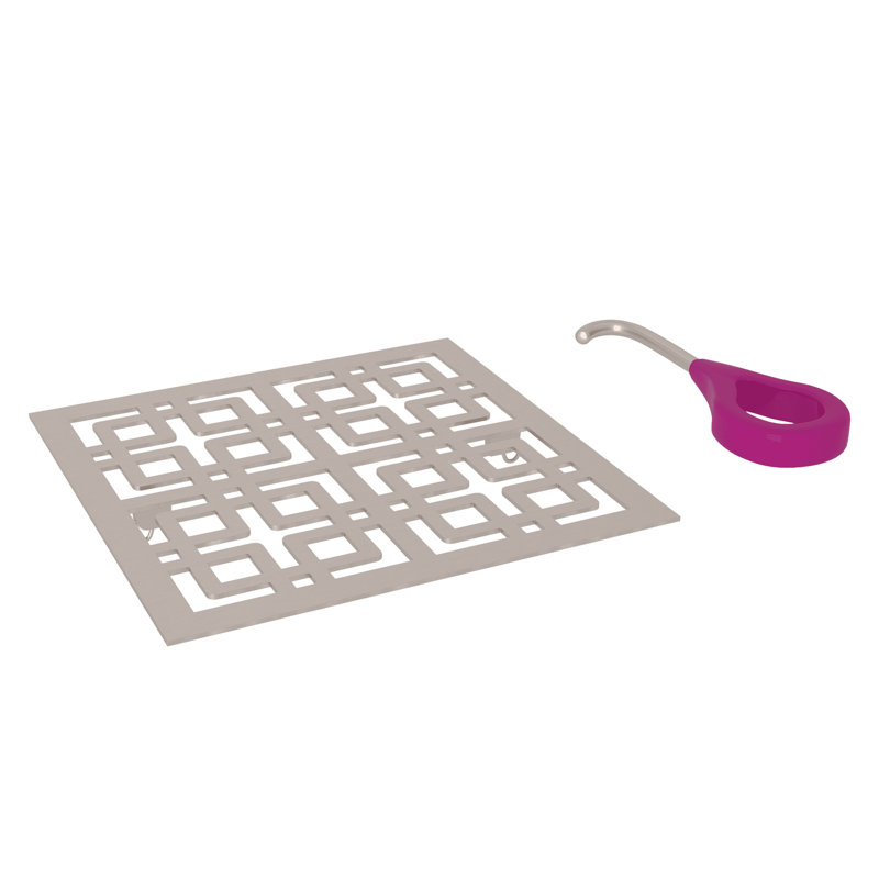 Weave Decorative Drain Cover, Satin Nickel