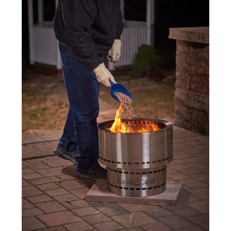 Flame Genie Inferno Steel Wood Pellets Fire Pit u0026 Reviews | Wayfair