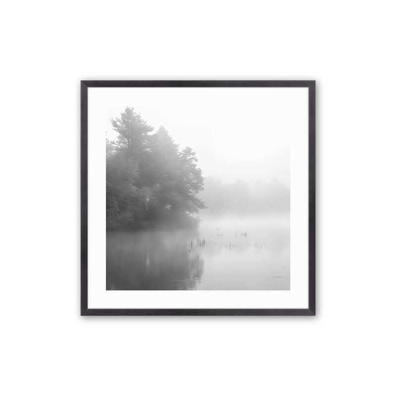«Misty Enigma», reproduction d'art, H 13,75 po x l 13,75 po, Cadre en zinc patiné