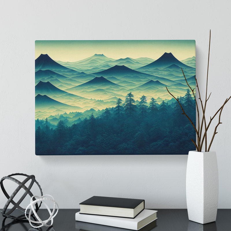 Japanese Forest Mountains Vol.5 - Wrapped Canvas Print, 35cm H x 50cm W x 3cm D