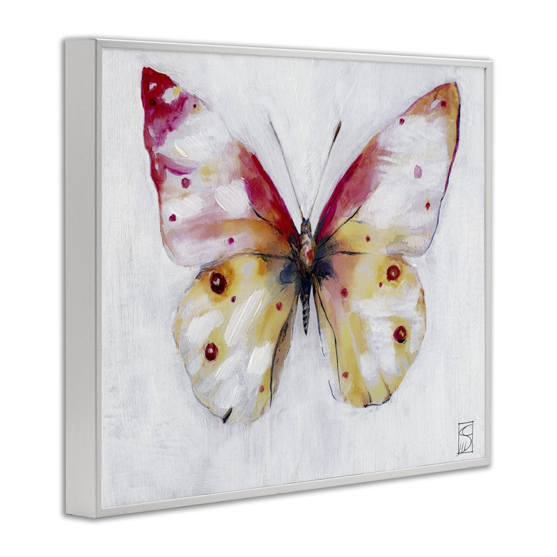 Estampe numérique rose et jaune, design par Sara Culpepper, H 11 po x l 14 po, Estampe numérique encadrée blanc bord de mer