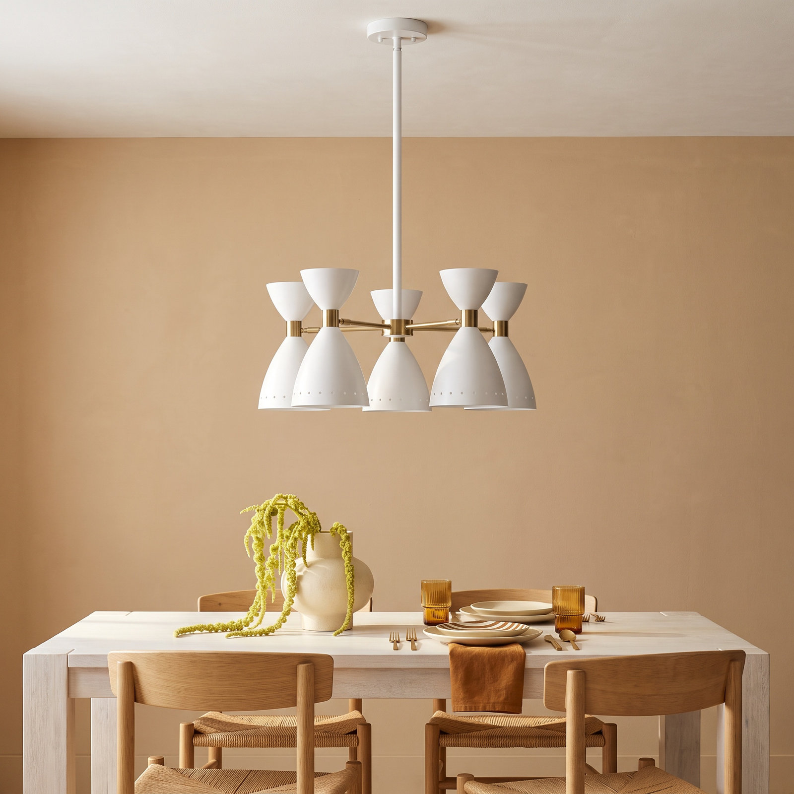 Bimini Iron 5-Light Chandelier, White