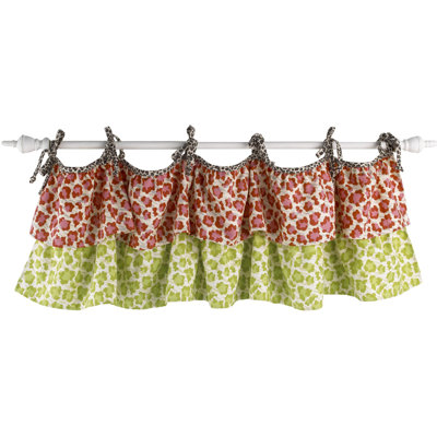 Here Kitty Kitty Cotton Animal Print Tailored Window Valance