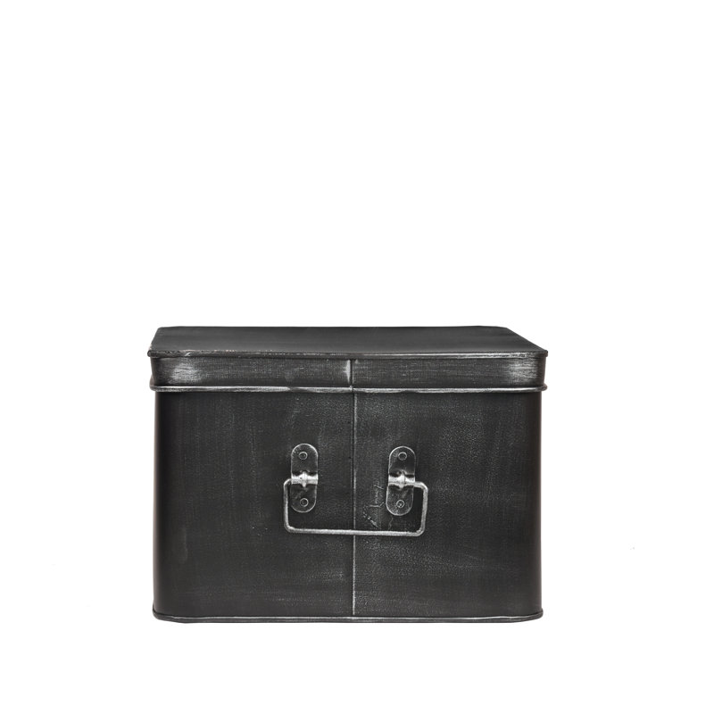 Borough Wharf Box, 18cm H x 35cm W x 27cm D, Antique Black