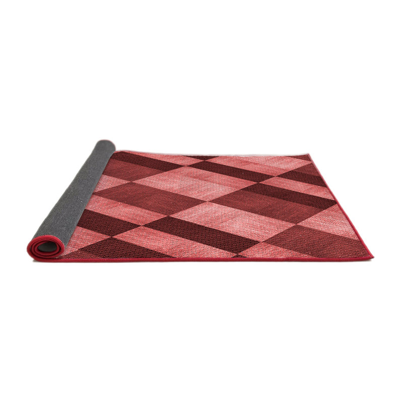Tapis décoratif géométrique marron/rouge, Rectangle 2 pi x 4 pi