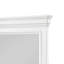 Miroir de commode Jena, cadre moulé couronne, bois blanc, 36 x 38