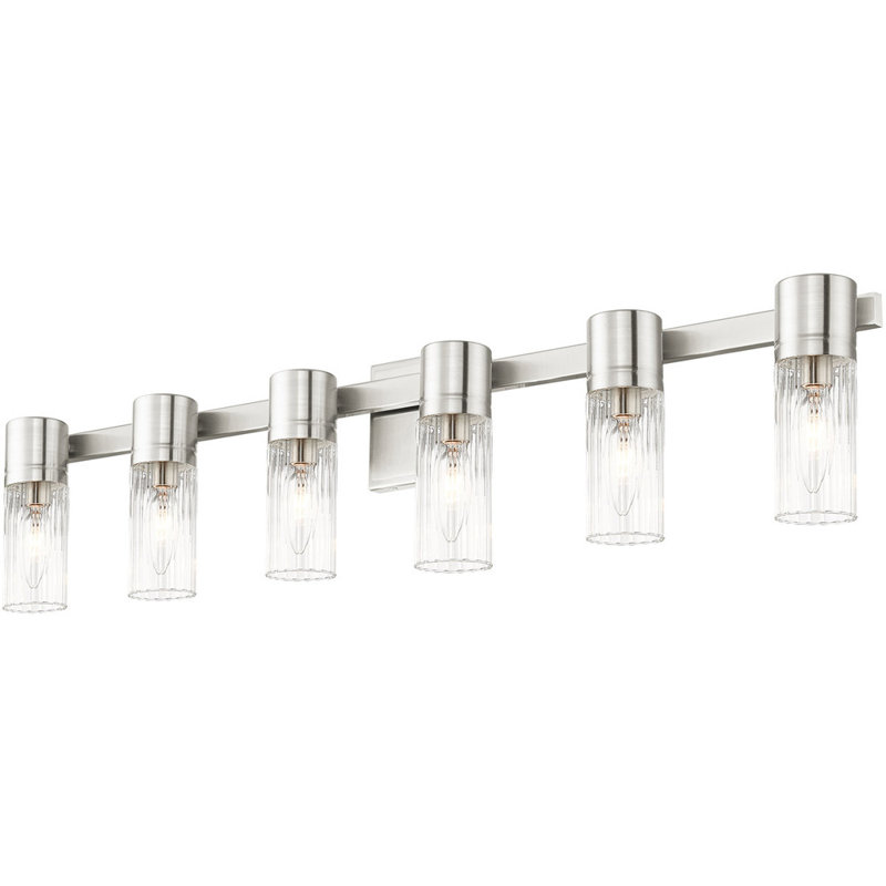 6 - Light Vanity Light, Brushed Nickel