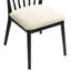 De 2 chaises d'appoint de salle à manger en bois massif noir avec un design rustique et des sièges rembourrés, assemblage simple pour la cuisine ou le coin, 21,59 pouces de largeur, 24,94 lb d'attrait traditionnel, sièges, installation rapide-772417267