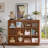 12 Cube Storage Organizer, 41" Large Bookshelf With Curved Edge, Wood Floor Standing 3-Tier Cubby Bookcase W/Base, Modern Display Storage Cabinet For Living Room, Office-163322573-160441337