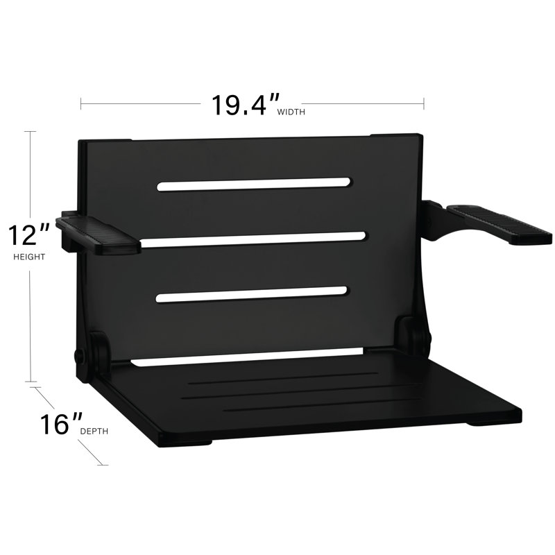 Siège de douche pliant Silhouette Comfort avec accoudoirs