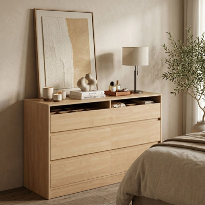 6-drawer Storage Dresser With Led Lighted Jewelry & Removable Organizer Tray, Storage Cabinet Dresser For Living Room, Closet, Bedroom