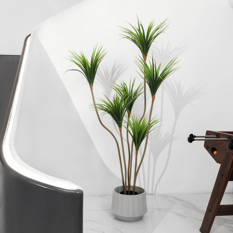  70,8 yucca artificiel vert faux yucca tropical avec tronc naturel pour la décoration intérieure