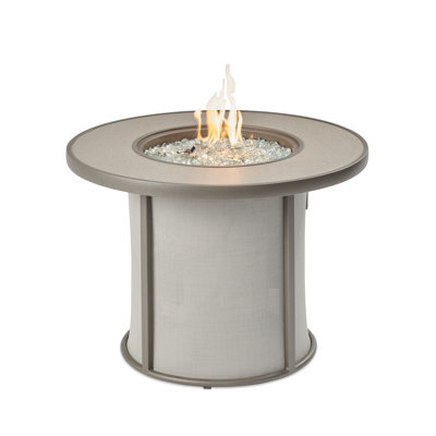 Stonefire Collection Round Smokeless Fire Pit Table with Hidden Fuel Tank