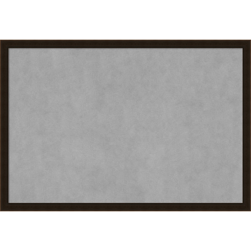 Tableau d'organisation magnétique espresso à cadre brun, H 26 po x l 38 po